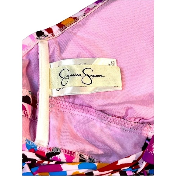 Jessica Simpson Swim Top,  Floral-Print, Adjustable Strings, Size Medium, NWOT - Picture 6 of 8